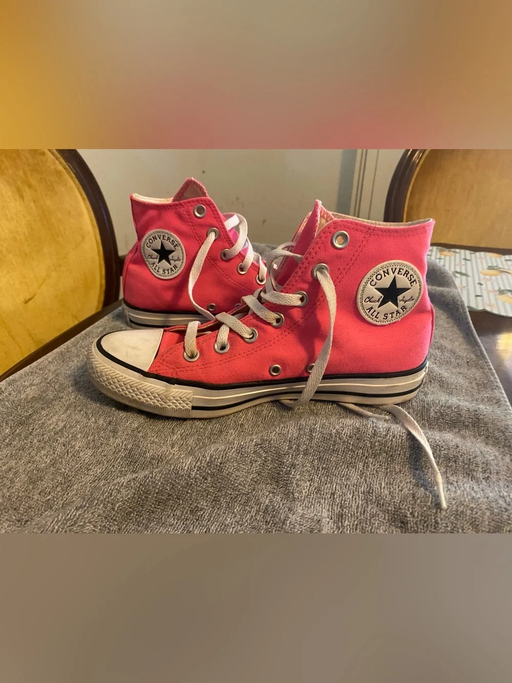 Converse Pink High-Top Canvas Sneakers - Picture 4 of 4